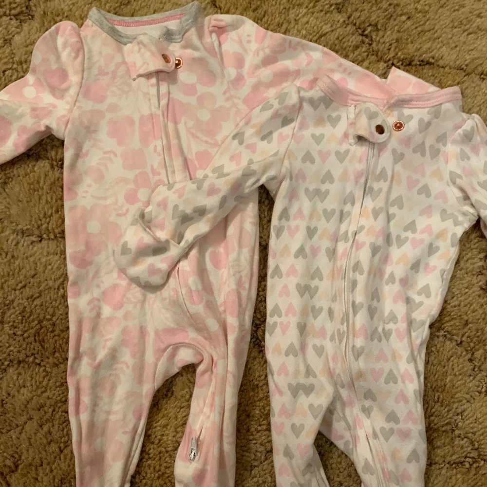 Girl footed pajamas